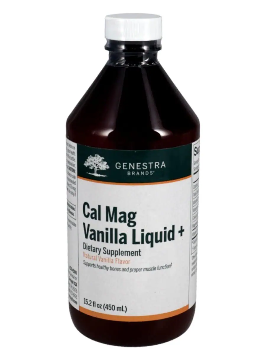 Genestra Cal Mag Vanilla Liquid -- calcium magnesium supplement, vitamin D and K