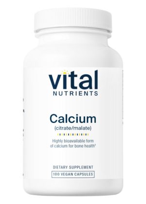 Vital Nutrients Calcium (citrate/malate) 150mg -- calcium supplement, vegan formulation.