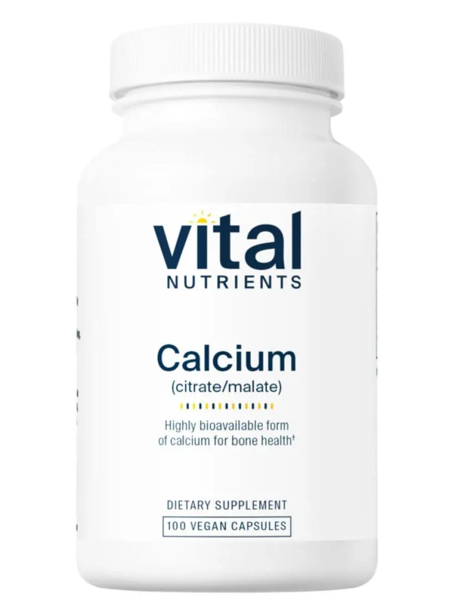 Vital Nutrients Calcium (citrate/malate) 150mg -- calcium supplement, vegan formulation.