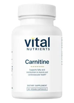Vital Nutrients Carnitine 500mg -- carnitine supplement, vegan formulation.