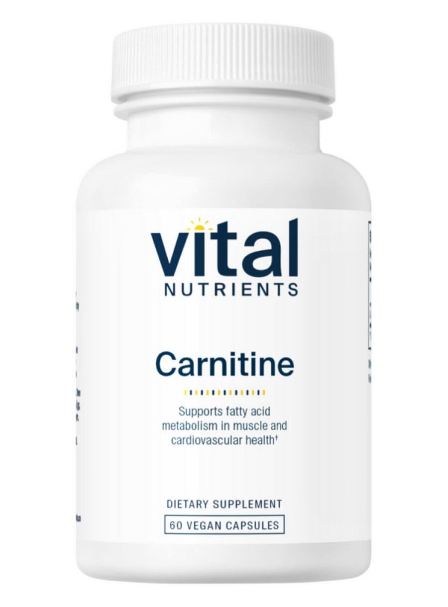 Vital Nutrients Carnitine 500mg -- carnitine supplement, vegan formulation.