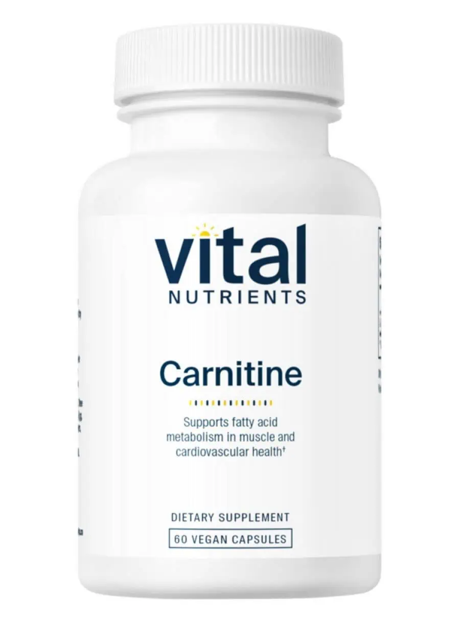 Vital Nutrients Carnitine 500mg -- carnitine supplement, vegan formulation.