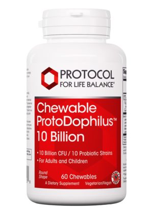 Protocol For Life Chewable Protodophilus 10 Billion -- probiotic supplement, digestive health.