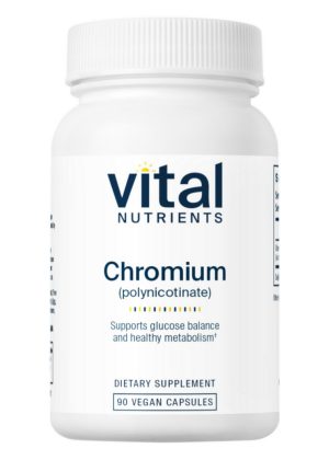 Vital Nutrients Chromium (polynicotinate) -- chromium supplement, vegan formulation.
