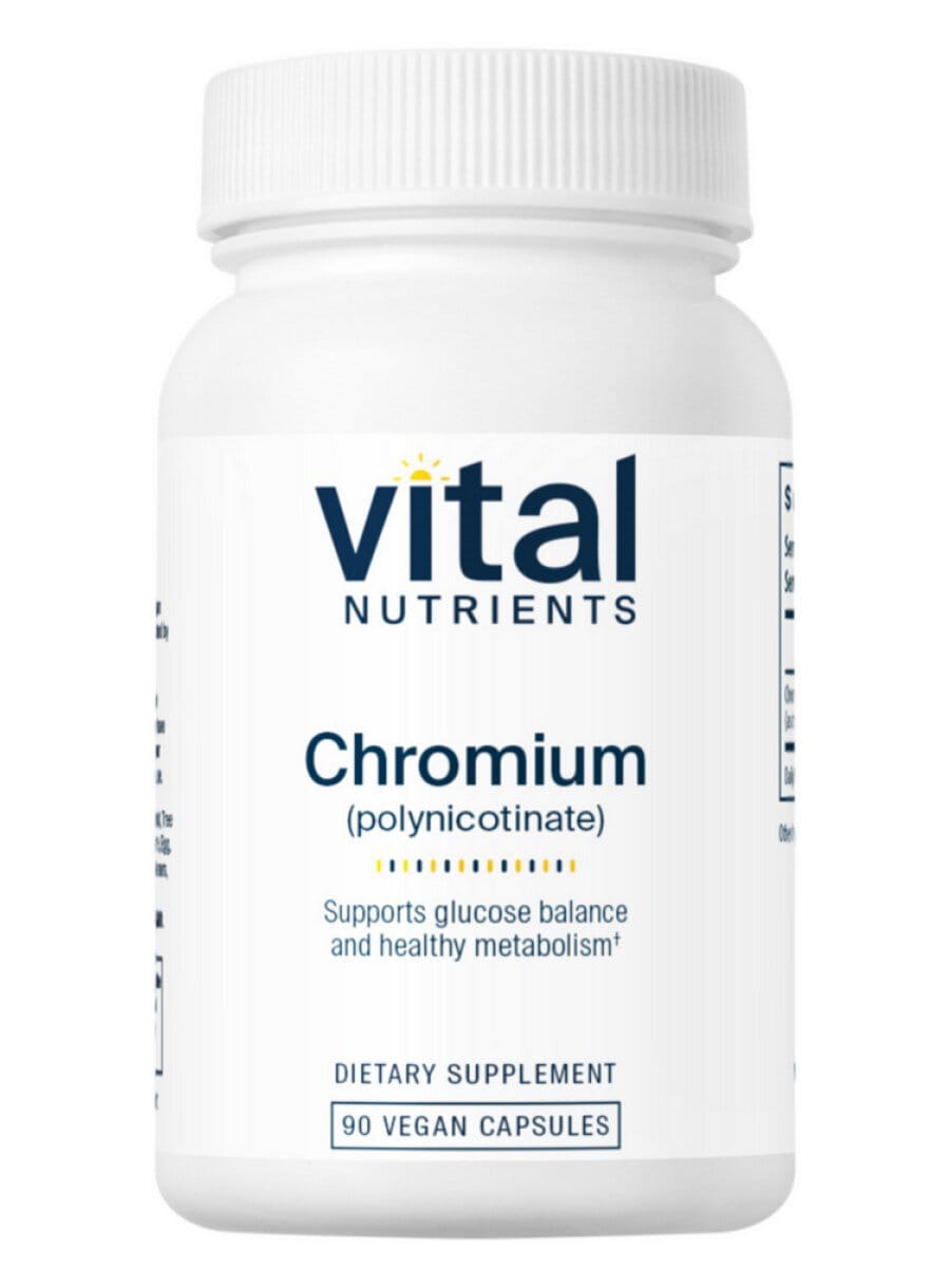 Vital Nutrients Chromium (polynicotinate) -- chromium supplement, vegan formulation.