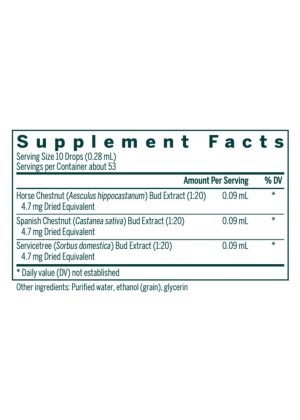 Herbal Supplement -- Horse Chestnut, Spanish Chestnut, Servicetree. - Back