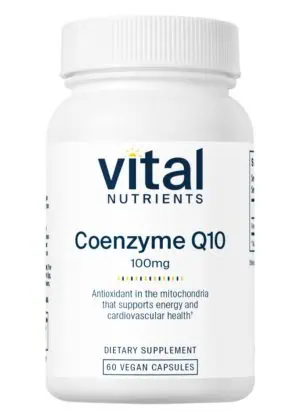 Vital Nutrients Coenzyme Q10 100mg -- antioxidant support, cardiovascular health.