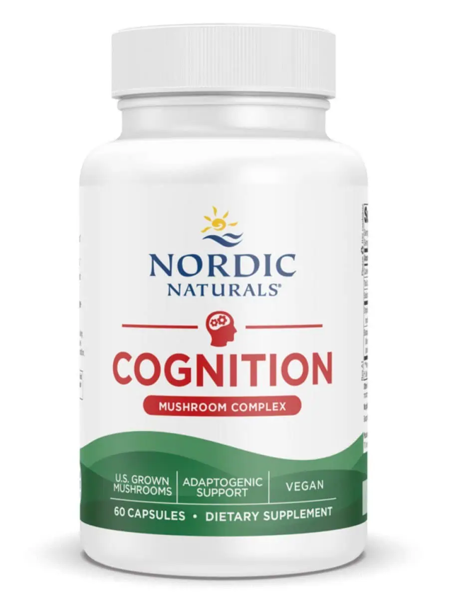 Nordic Naturals Pro Cognition Mushroom Complex -- cognitive support, memory enhancement.