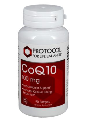 Protocol For Life CoQ10 100mg -- cardiovascular support, cellular energy production.
