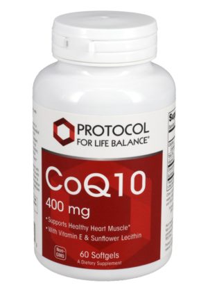 Protocol For Life CoQ10 400mg -- heart health, energy production.