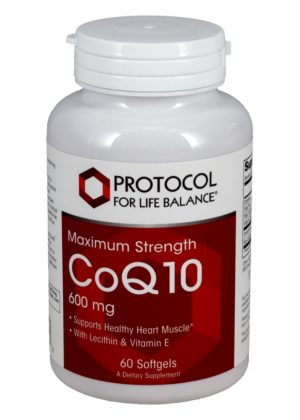 Protocol For Life CoQ10 600mg -- coenzyme Q10, antioxidant.