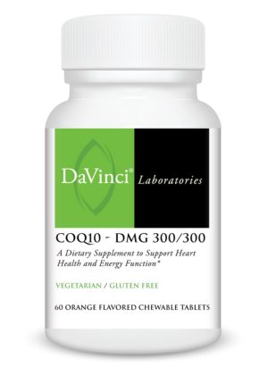 DaVinci Labs CoQ10-DMG 300/300 -- heart health, energy support.