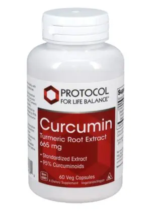 Protocol For Life Curcumin 665mg -- turmeric supplement, curcumin extract.