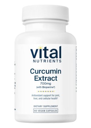 Vital Nutrients Curcumin Extract 700mg (with Bioperine(R)) -- curcumin supplement, antioxidant support.
