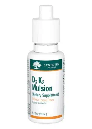 Seroyal/Genestra D3 K2 mulsion -- Vitamin D, Vitamin K2.