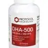 Protocol For Life DHA-500 -- cognitive support, brain health.