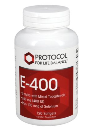 Protocol For Life E-400 MT + Selenium -- Vitamin E, Selenium