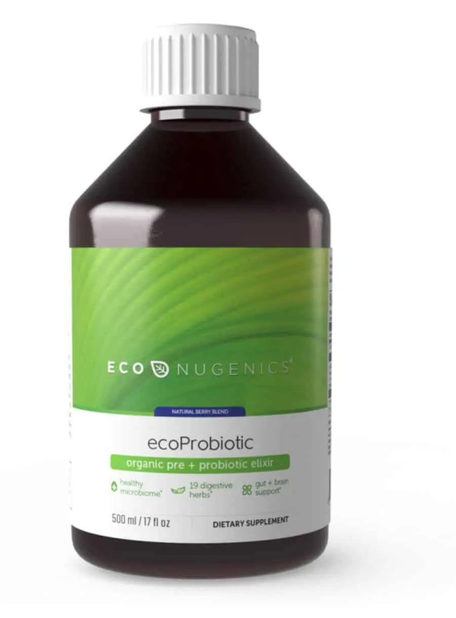 Econugenics ecoProbiotic -- organic probiotic drink, microbiome support.