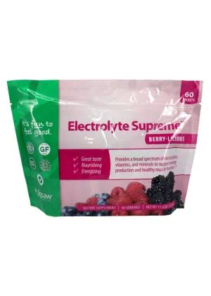 Jigsaw Health Electrolyte Supreme Berry-Licious Packet -- electrolyte supplement, hydration support.