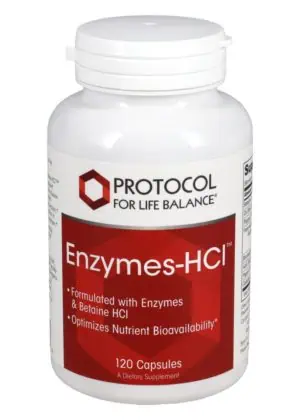 Protocol For Life Enzymes-HCI -- digestive enzymes, digestive aid.