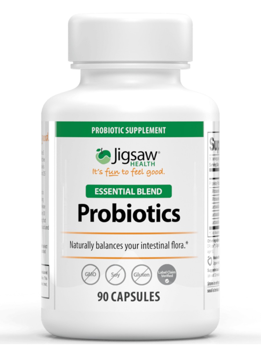 Jigsaw Health Essential Blend Probiotics -- probiotics, digestive health.