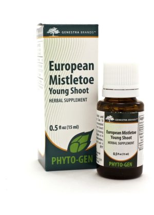 Genestra European Mistletoe Young Shoot -- herbal supplement, vegan-friendly.