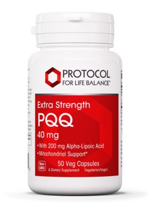 Protocol For Life Extra Strength PQQ 40mg -- mitochondrial support, antioxidant support.