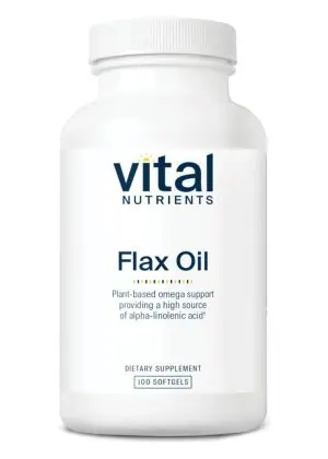 Vital Nutrients Flax Oil -- omega-3 fatty acids, alpha-linolenic acid