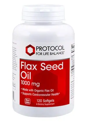 Protocol For Life Flax Seed Oil 1000mg -- omega-3 fatty acids, healthy skin.