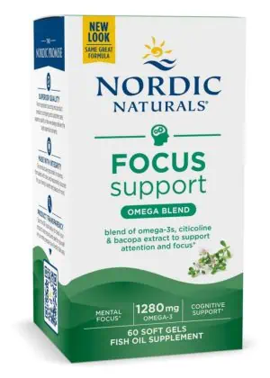 Nordic Naturals Pro Focus Support -- omega-3s, cognitive support.