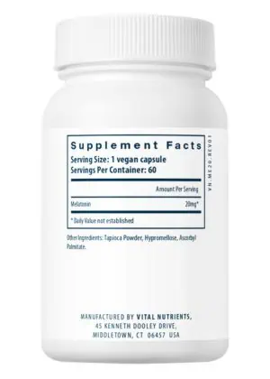 Alternative view of Melatonin 20mg