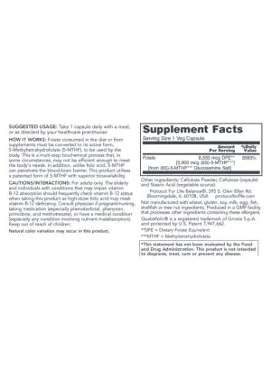 Alternative view of 5-Methyl Folate 5000mcg