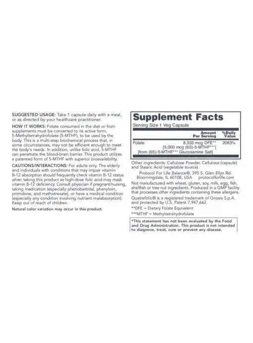 5-Methyl Folate 5000mcg - Image 2