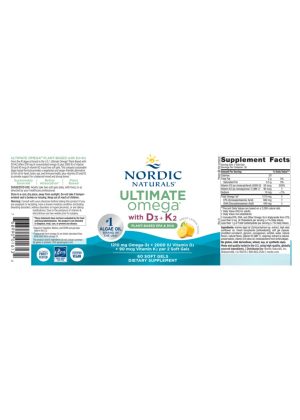 Alternative view of Ultimate Omega with D3 + K2, Plant-Based EPA & DHA, Lemon Flavor