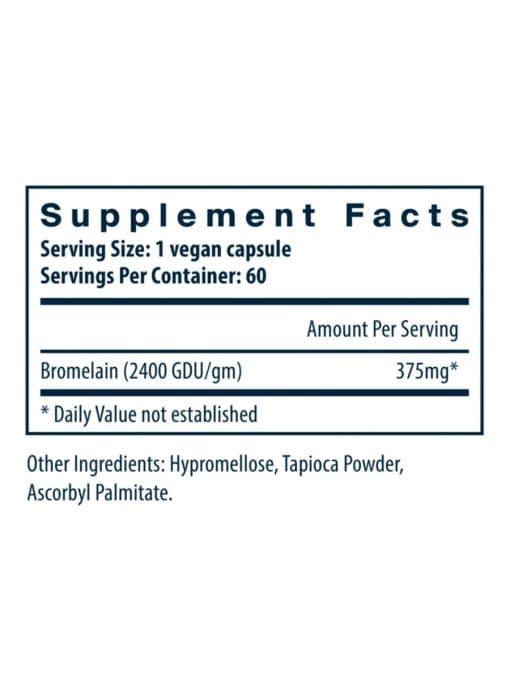 Bromelain High Potency 2400GDU 375mg - Image 3
