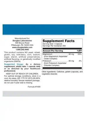 Alternative view of Magnesium-Potassium Complex