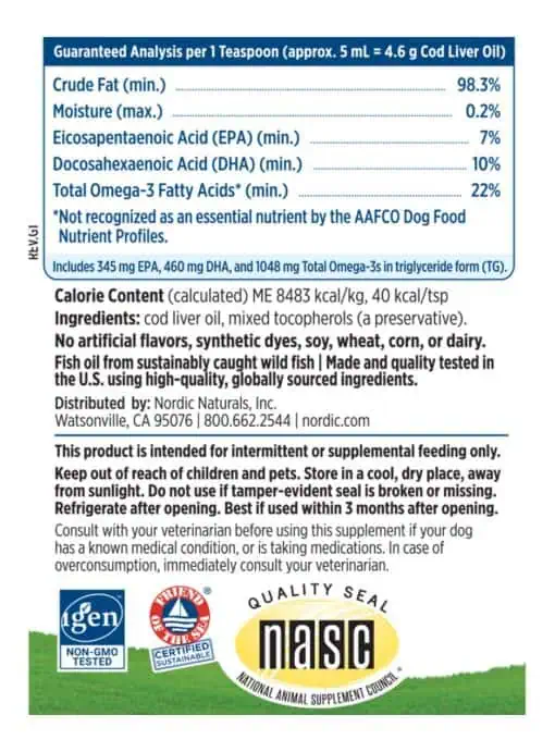 Pet Cod Liver Oil Liquid Plain - Image 3