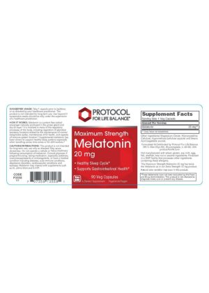 Alternative view of Melatonin Maximum Strength 20 mg
