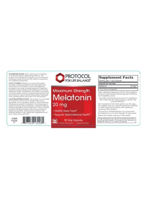Melatonin Maximum Strength 20 mg - Image 2