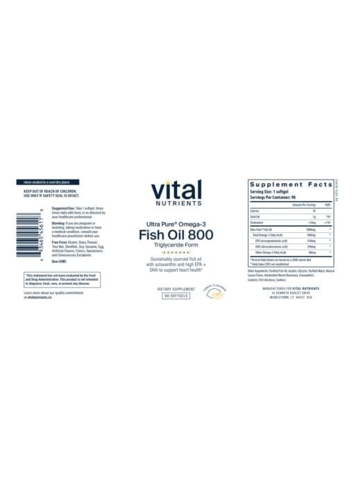 Ultra Pure® Fish Oil 800 TG - Image 2