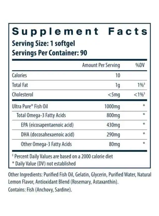 Ultra Pure® Fish Oil 800 TG - Image 3