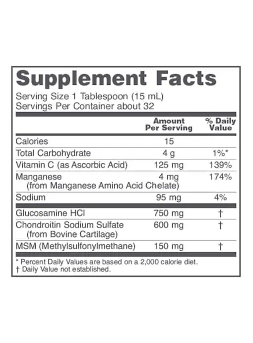 Glucosamine and Chondroitin Liq + MSM - Image 3