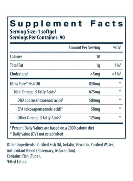 Ultra Pure® Fish Oil 675 High Omega-3 DHA - Image 3