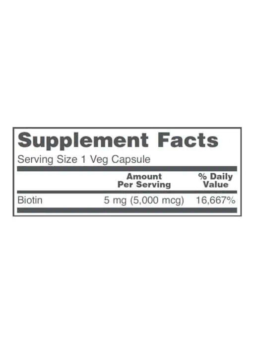 Biotin 5000mcg - Image 3