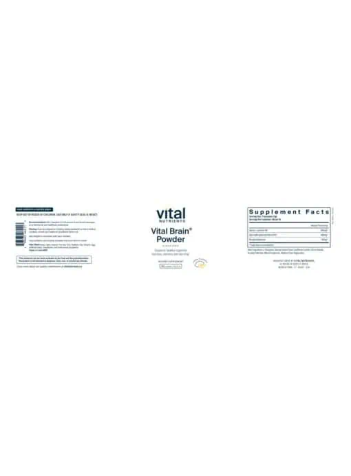 Vital Brain® Powder with GPC, ALC, and PS, Lemon Flavor - Image 2