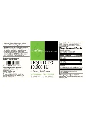 Alternative view of Liquid D3 10,000 IU