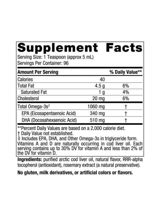 Arctic Cod Liver Oil™, Orange Flavor - Image 3