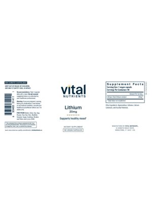 Alternative view of Lithium (orotate) 20mg