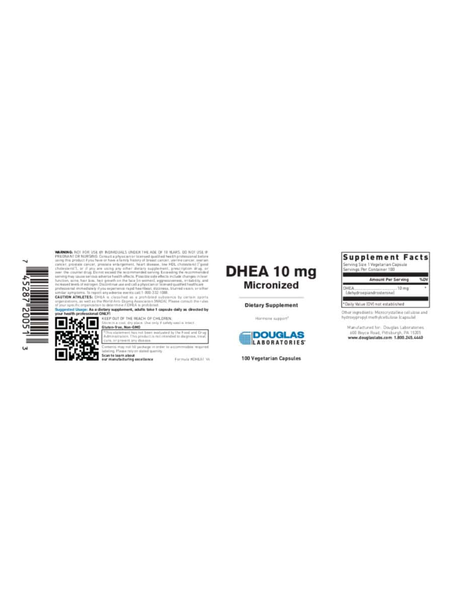DHEA 10mg Micronized Pure Prescriptions
