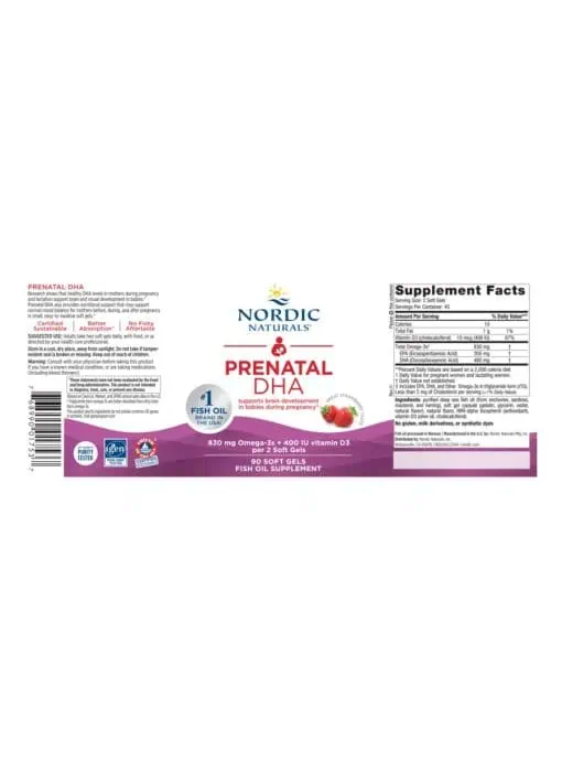 Prenatal DHA, Strawberry - Image 2
